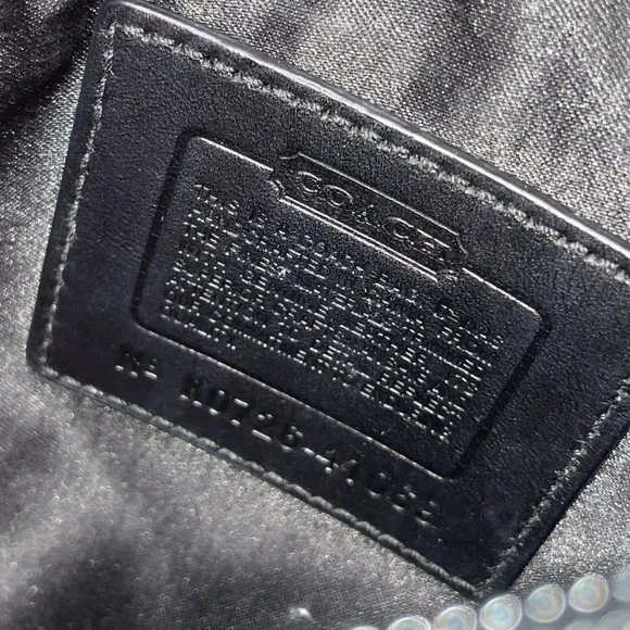 Coach Signature Logo Crossbody Style Black Canvas And Nylon Bag# J0982 - 43457  - Picture 3 of 12